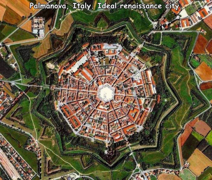 palmanova italy aerial - Palmanova, Italy. Ideal renaissance city
