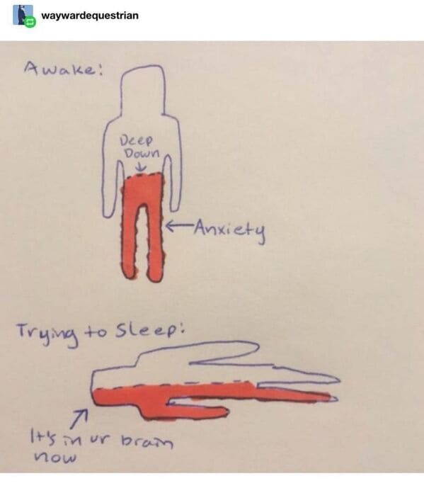 anxiety deep drawings - waywardequestrian Awake Deep Down Anxiety Trying to Sleep 7 It's in ur brain now