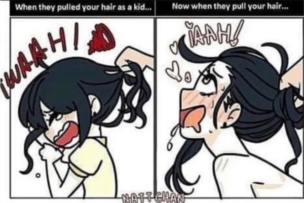 When they pulled your hair as a kid... Now when they pull your hair... Waghi do Na Hieman