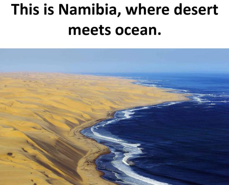 walvis bay namibia beach - This is Namibia, where desert meets ocean.