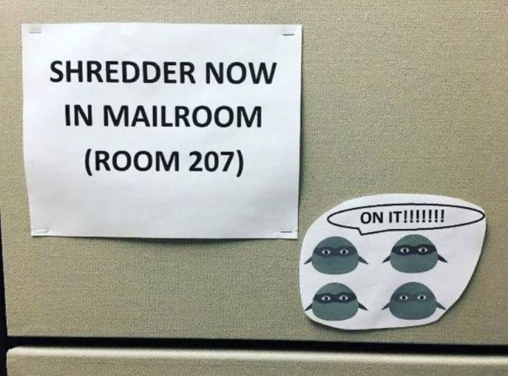 cool pics - shredder in the mailroom - Shredder Now In Mailroom Room 207 On It!!!!!!!