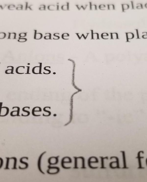 handwriting - veak acid when plac ong base when pla acids. bases. ons general f