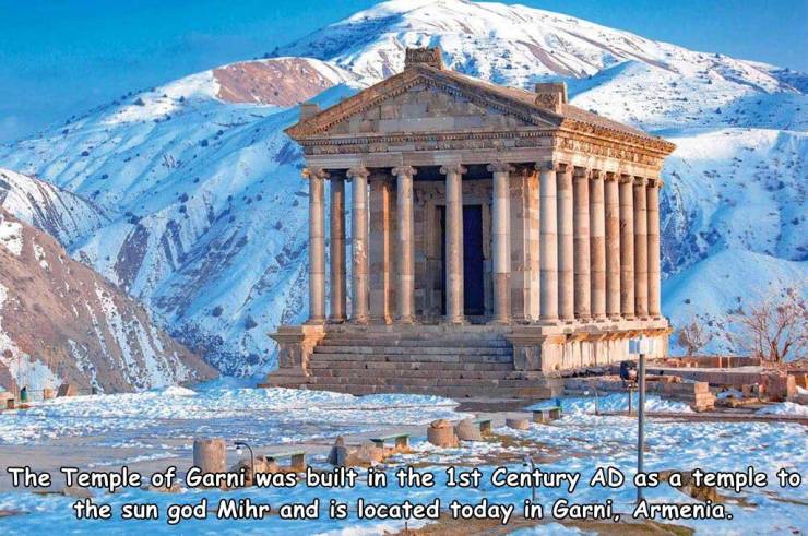 garni temple - The Temple of Garni was built in the 1st Century Ad as a temple to the sun god Mihr and is located today in Garni, Armenia.