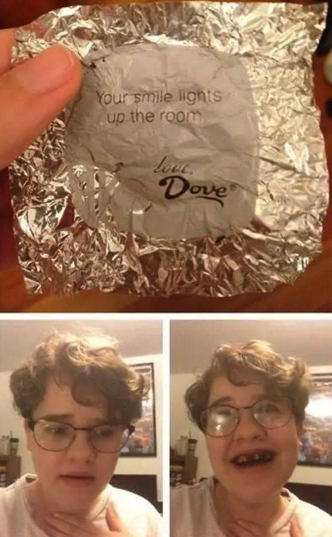 dove chocolate funny - Your smile lights up the room Love Dove