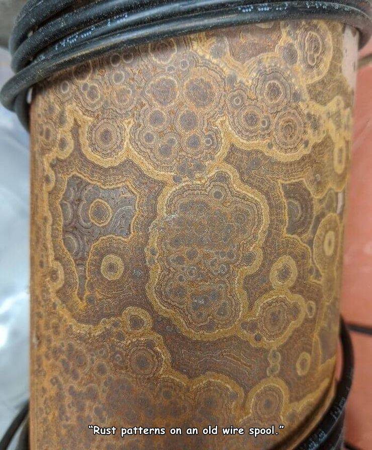 fractal rust - "Rust patterns on an old wire spool."