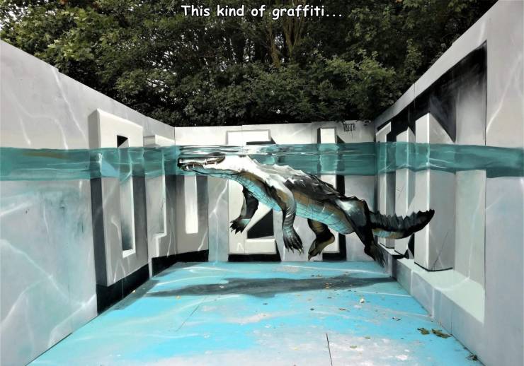 funny photos - architecture - This kind of graffiti... 2