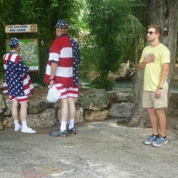 funny photos - pledge allegiance to your clothes - You Are Here Big Lake
