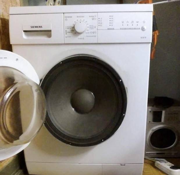 random photos and cool pics - washing machine speaker - Siemens
