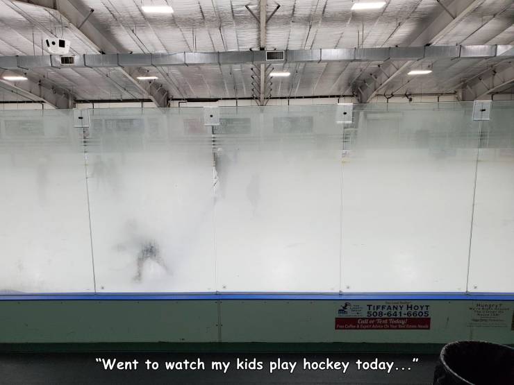 glass - Tiffany Hoyt 5086416605 Cale "Went to watch my kids play hockey today..."