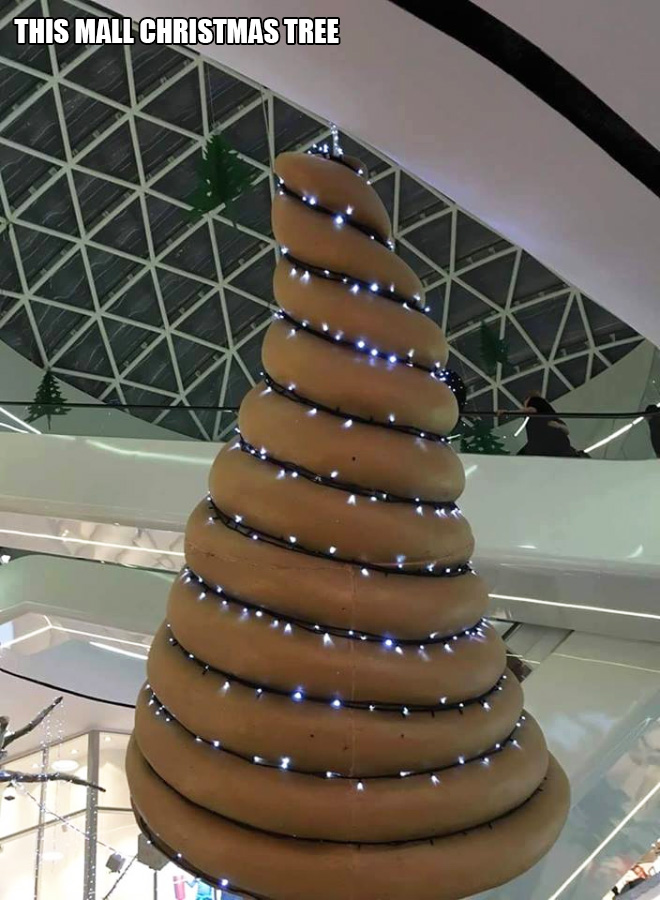 crappy christmas tree - This Mall Christmas Tree