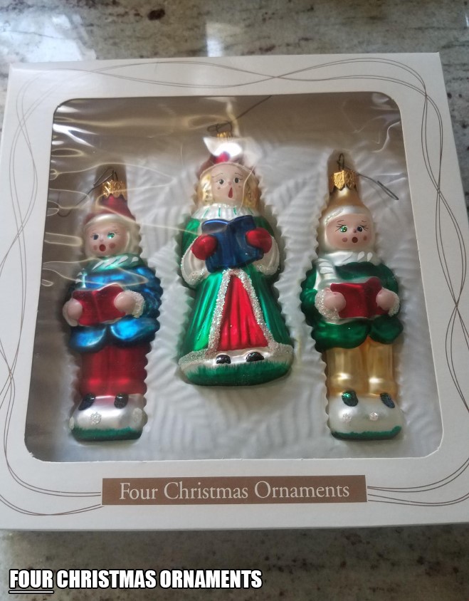 christmas ornament - 6Y Four Christmas Ornaments Four Christmas Ornaments