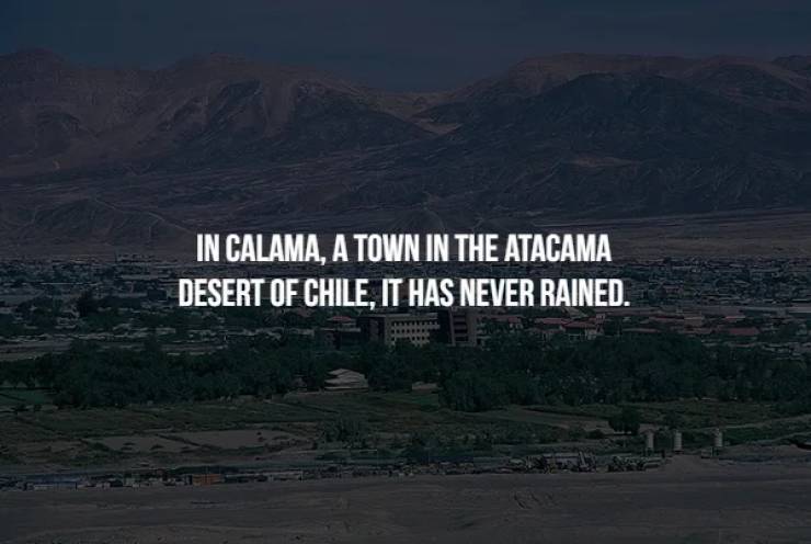 sky - In Calama, A Town In The Atacama Desert Of Chile, It Has Never Rained.