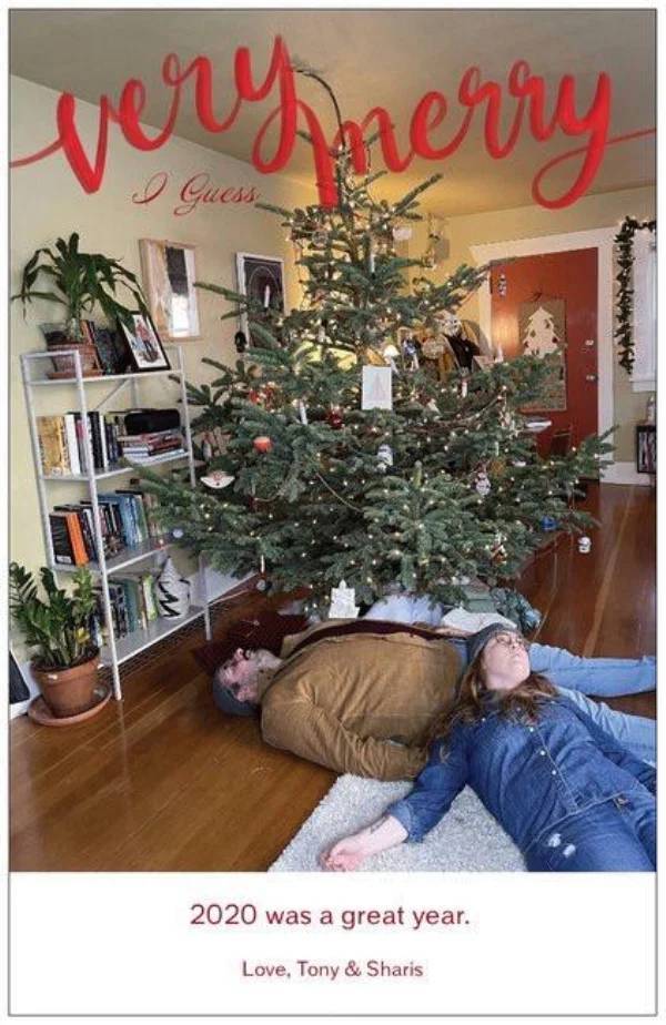 christmas tree - very merry I I Guess 2020 was a great year. Love, Tony & Sharis