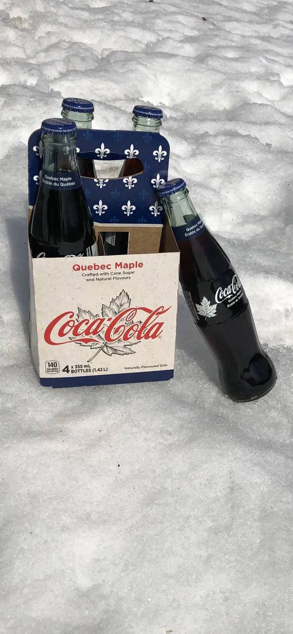 snow - Quebec Maple hable du Qubec ole bec Erabled Quebec Maple Crafted with Cane Sugar and Natural Flavours Cocala rable Coca Cola 140 X 355 mL Bottles 1.42L Naturally Flavoured colo