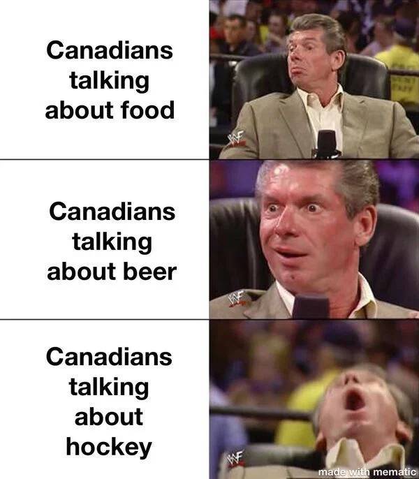 star wars sith memes - Canadians talking about food W Canadians talking about beer Canadians talking about hockey W made with mematic