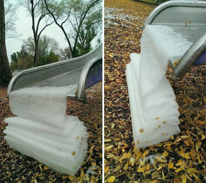 folded snow