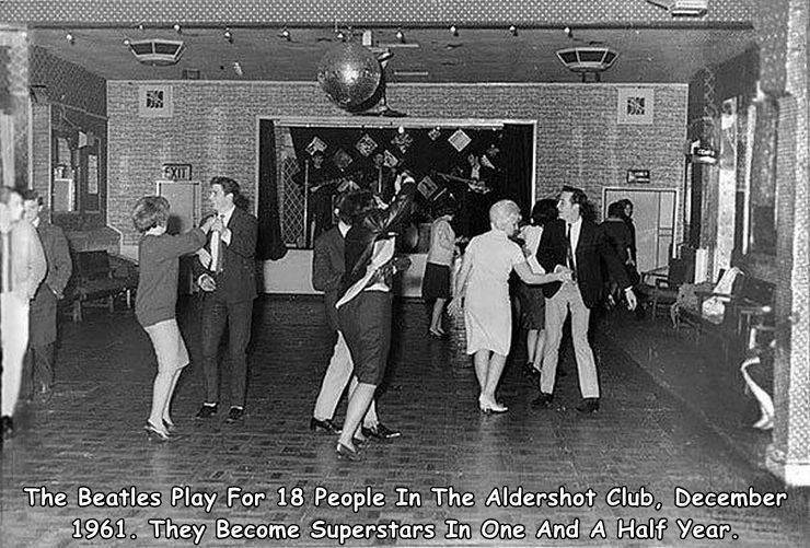 funny pictures - The Beatles Play For 18 People In The Aldershot Club, . They Become Superstars In One And A Half Year.