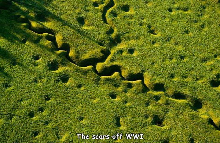 fun random pics - ww1 trenches today - The scars off Wwi