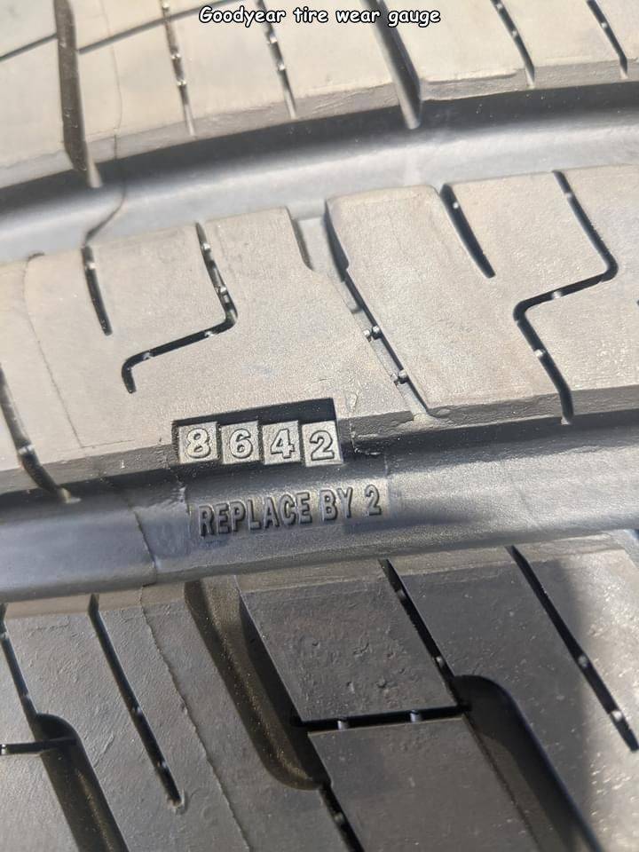 tread - Goodyear tire wear gauge 81642 Replace By 2.