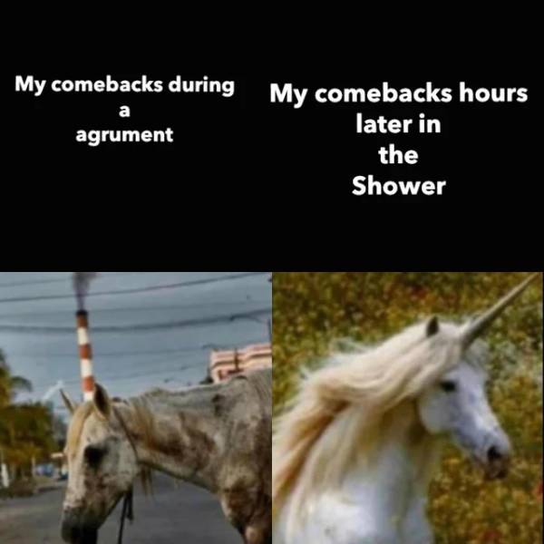 unicorns breeds - My comebacks during My comebacks hours later in the Shower a agrument