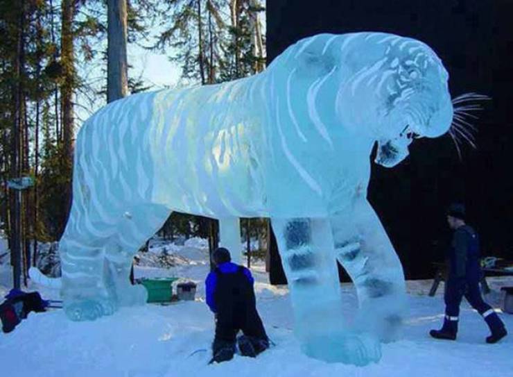 escultura de hielo gigante - ,
