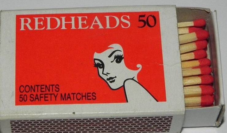 match - Redheads 50 Contents 50 Safety Matches