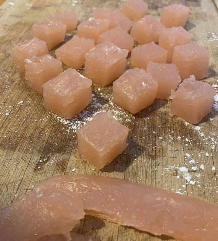 My Turkish rosewater gummies look like sashimi