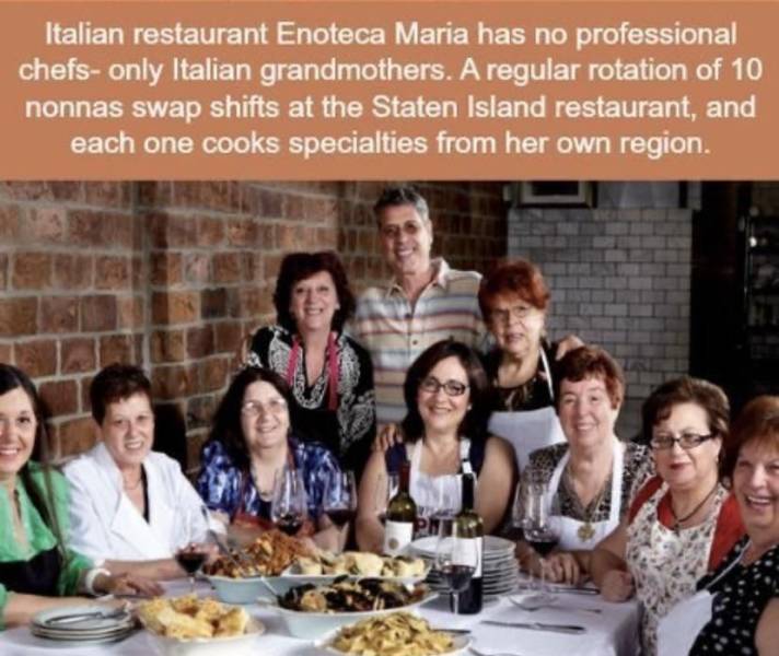 enoteca maria new york - Italian restaurant Enoteca Maria has no professional chefs only Italian grandmothers. A regular rotation of 10 nonnas swap shifts at the Staten Island restaurant, and each one cooks specialties from her own region.