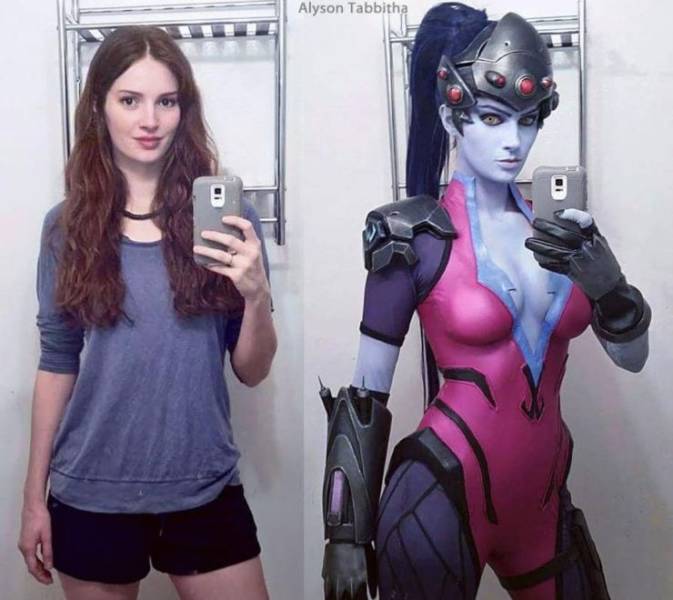 cool funny pics - cosplay woman pink suit