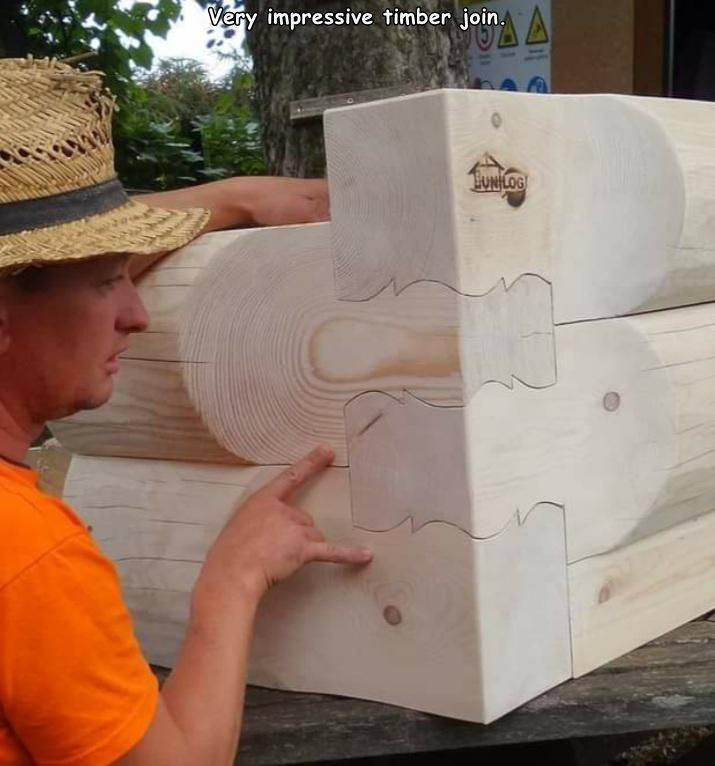 cool funny pics - very impressive timber join