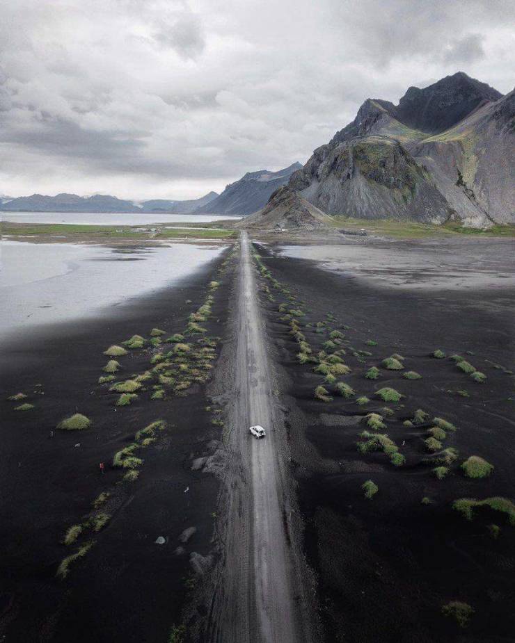 iceland road in water