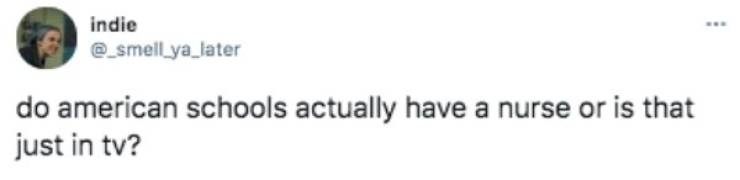 josh allen old tweets - indie do american schools actually have a nurse or is that just in tv?