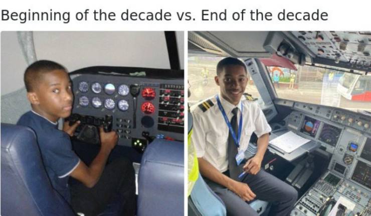 air travel - Beginning of the decade vs. End of the decade