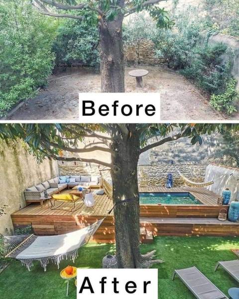 viral pics - Swimming pool - Before After