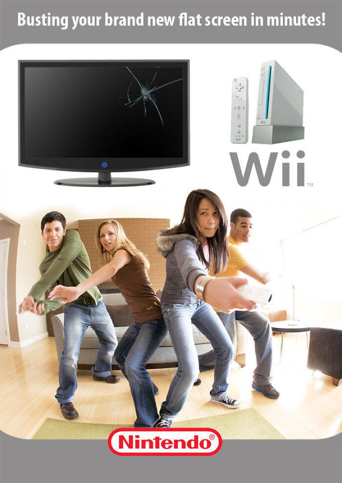 nintendo wii players - Busting your brand new flat screen in minutes! Wii. Nintendo