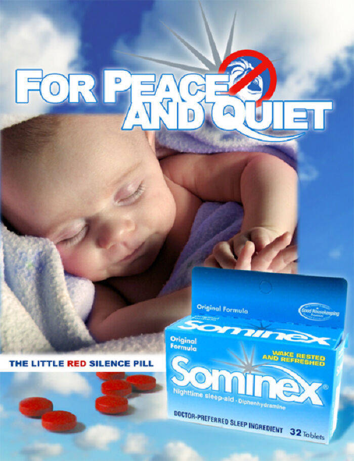 bad ads - Peace And Uiet Original Formula Good selling somine Original Formula Wake Rested And Refreshed The Little Red Silence Pill Sominex Nighttime sleepaidiphonhydramine DoctorPreferred Sleep Ingredient 32 Tablets