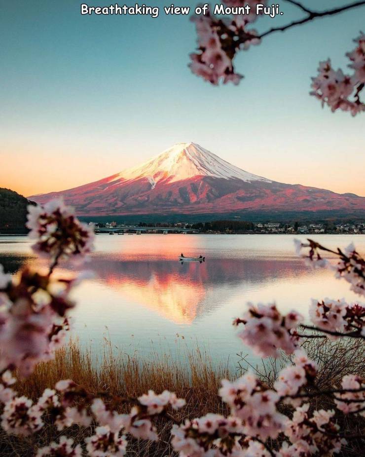 Breathtaking view of Mount Fuji.
