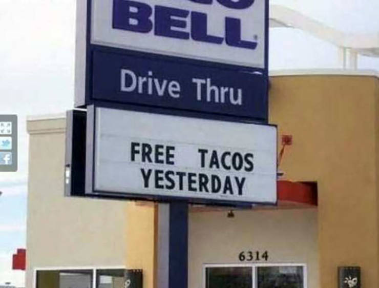 taco bell - Bell Drive Thru Free Tacos Yesterday 6314