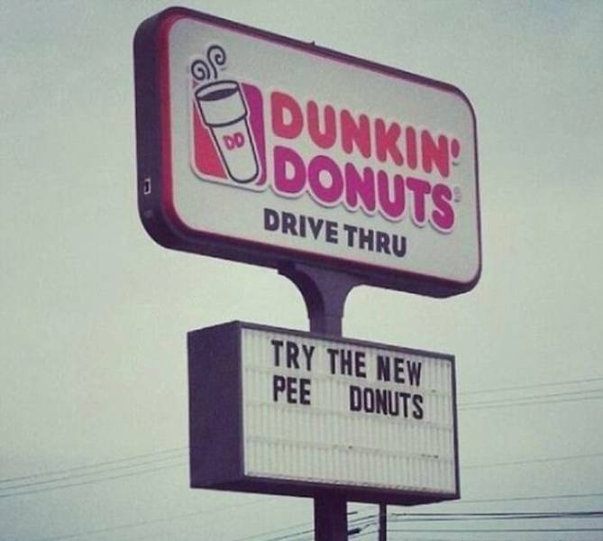 dunkin donuts - Dd Dunkin Donuts i Drive Thru Try The New Pee Donuts Nv