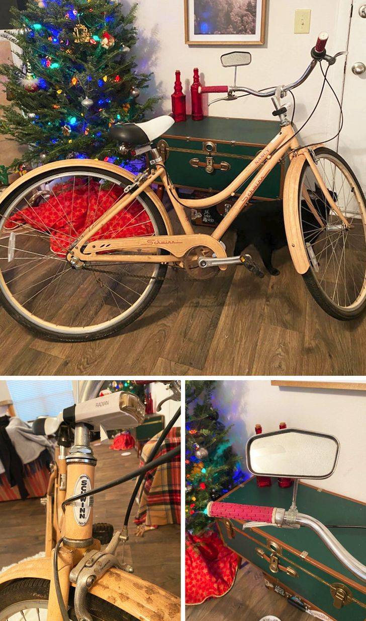 “Found the bike of my dreams for $10! All she needed was some new tires and a wash!”