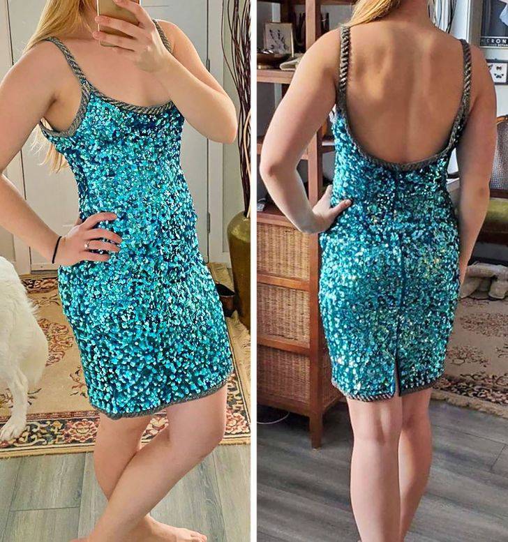 “Today I found this incredible vintage silk sequin dress that I would absolutely live in if I could!”