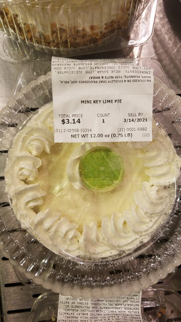 The Price & Sell By Date of this Pie… is Pi