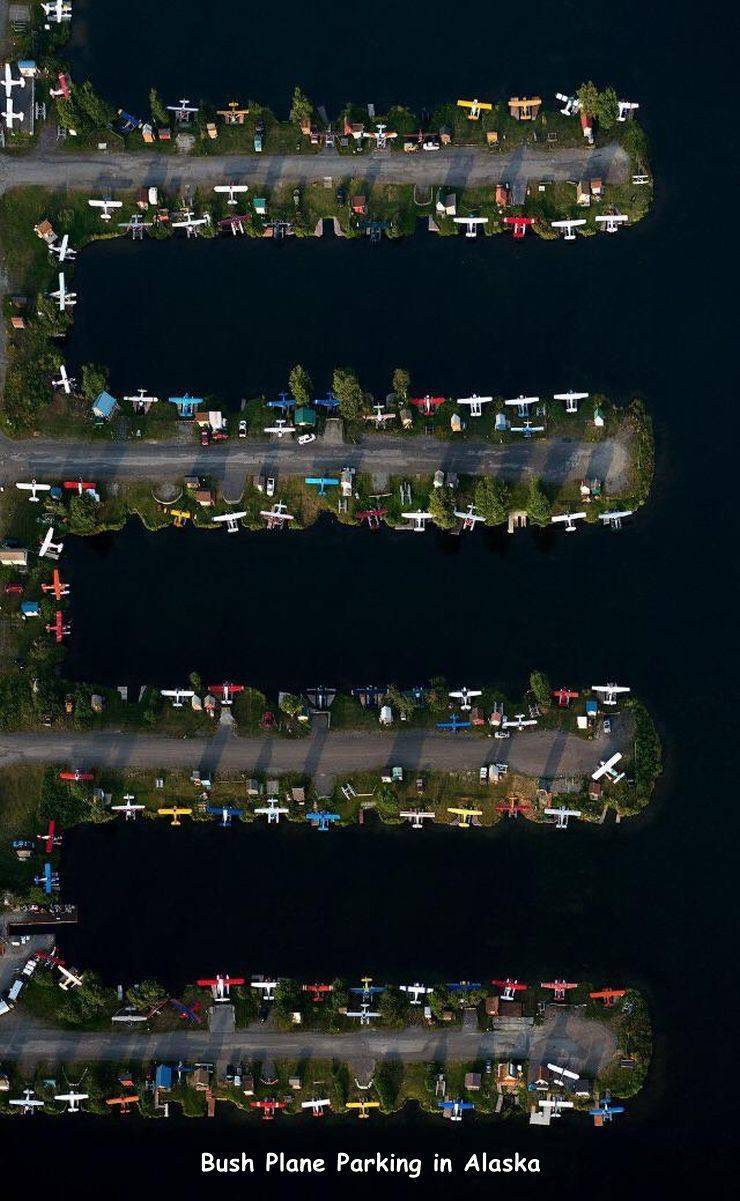 aerial photography - Bush Plane Parking in Alaska