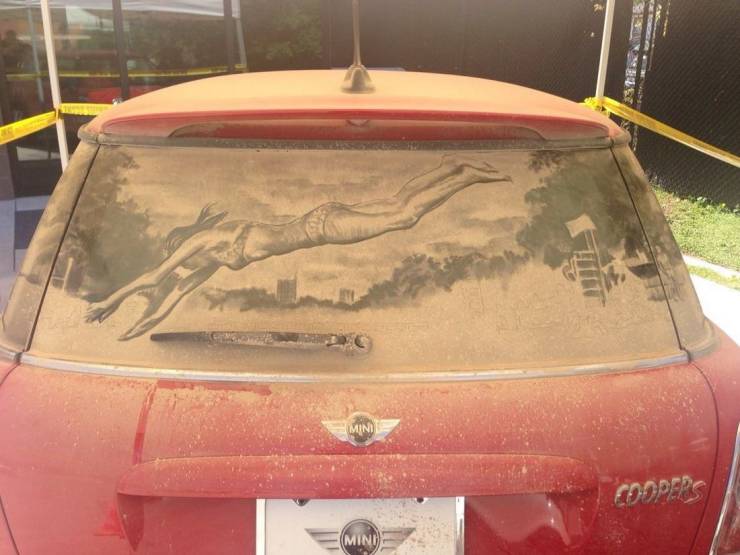 dirty car drawing - Mini Coopers Mind