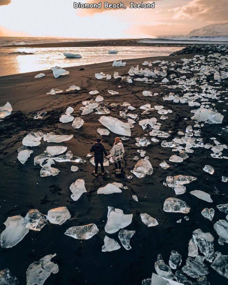 reflection - Diamond Beach, Iceland