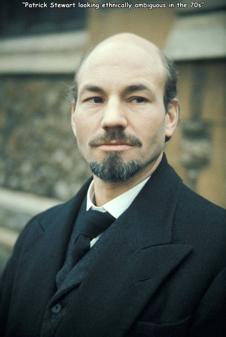 moustache - "Patrick Stewart looking ethnically ambiguous in the 70s"