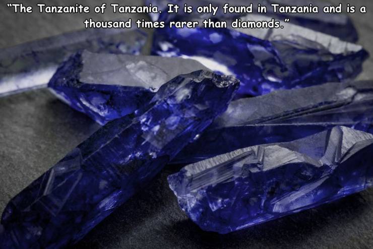 random pics and funny memes - biggest ruby in the world - "The Tanzanite of Tanzania. It is only found in Tanzania and is a thousand times rarer than diamonds."