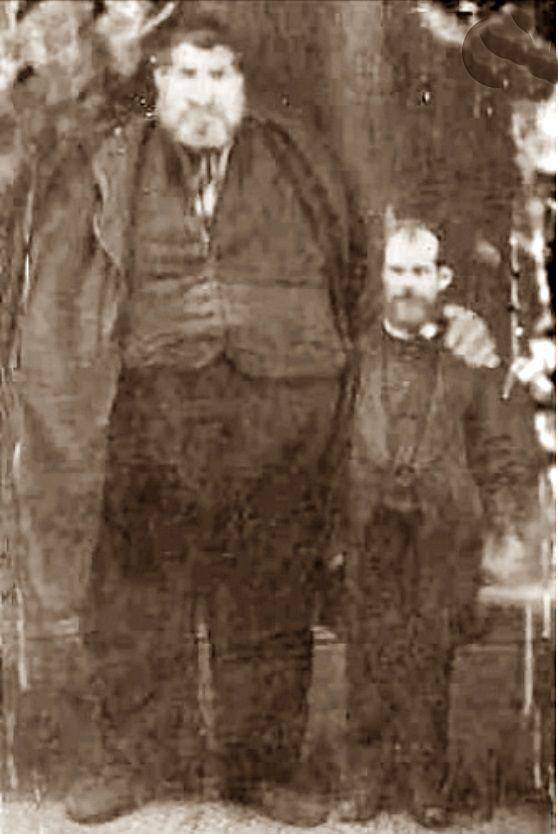 "Mills Darden (1799-1857) an American man who stood at a height of 7' 6" (228.6 cm) and weighed in excess of 1000 lbs (450+ kg)"