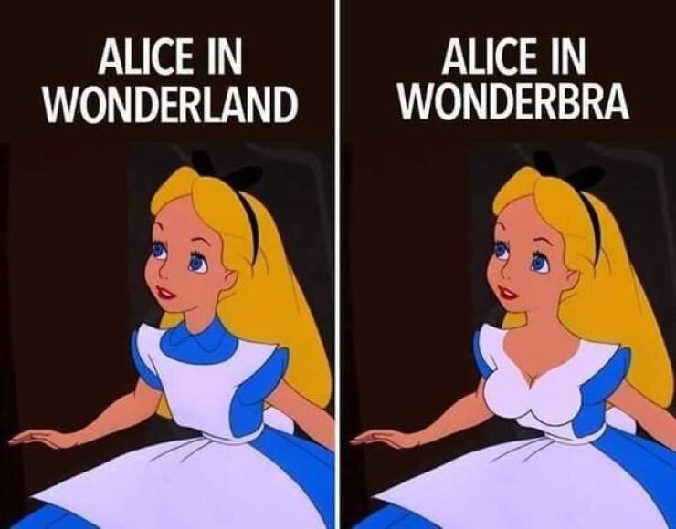 cartoon - Alice In Wonderland Alice In Wonderbra