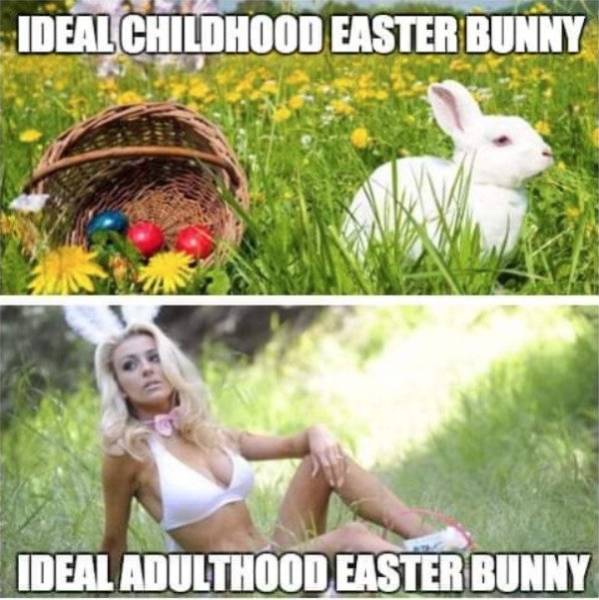 easter egg hunt - Ideal Childhood Easter Bunny Ideal Adulthood Easter Bunny.
